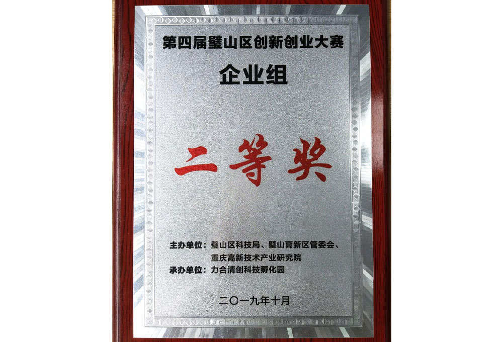 第四届璧山区创新创业大赛企业组二等奖